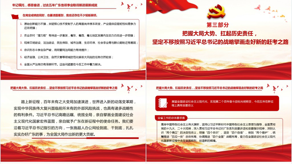 中国共产党广东省第十三次代表大会专题PPT党课 中国共产党广东省第十三次代表大会专题PPT党课