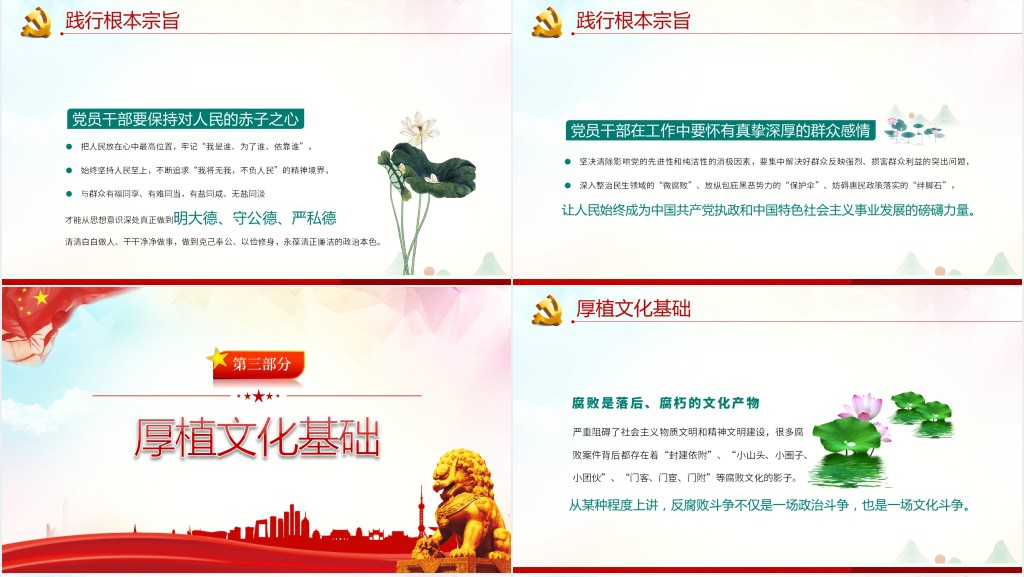 新时代廉洁文化建设PPT党课