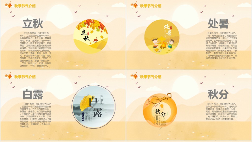 二十四节气每个节气简单介绍PPT模板 二十四节气每个节气简单介绍PPT模板