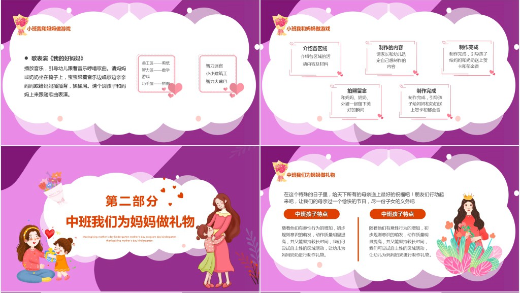 幼儿园母亲节感恩活动策划案PPT模板 幼儿园母亲节感恩活动策划案PPT模板