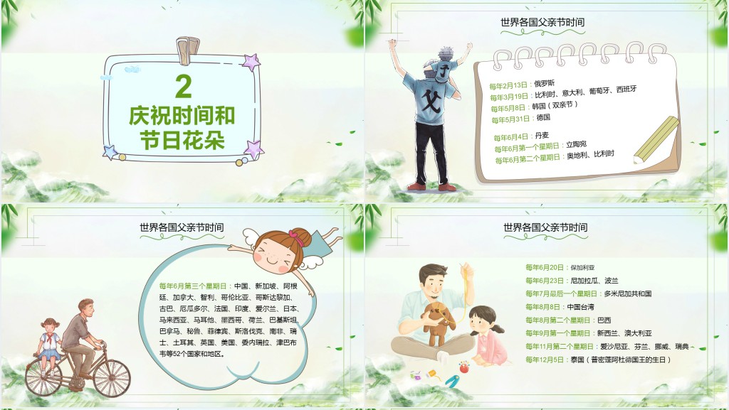 父亲节活动孩子对父亲感恩PPT模板 父亲节活动孩子对父亲感恩PPT模板