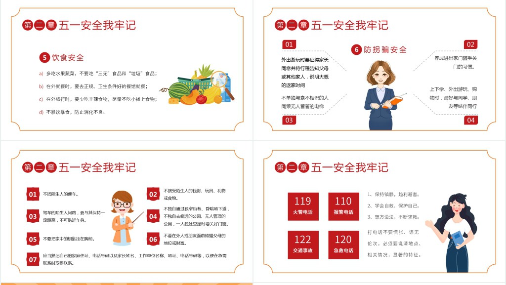 卡通风小学生五一劳动节安全教育教案PPT课件 卡通风小学生五一劳动节安全教育教案PPT课件