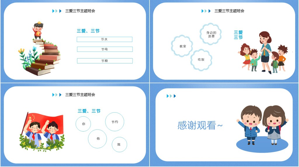 中小学生爱学习爱劳动爱祖国节水节电节粮品德教育学校专题课件