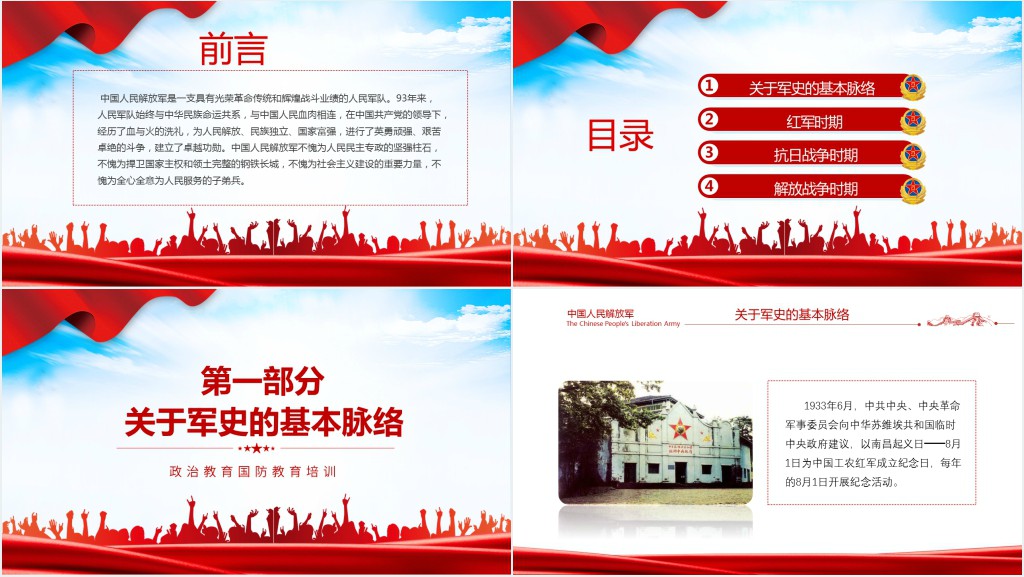中国人民解放军发展简史PPT党课 中国人民解放军发展简史PPT党课