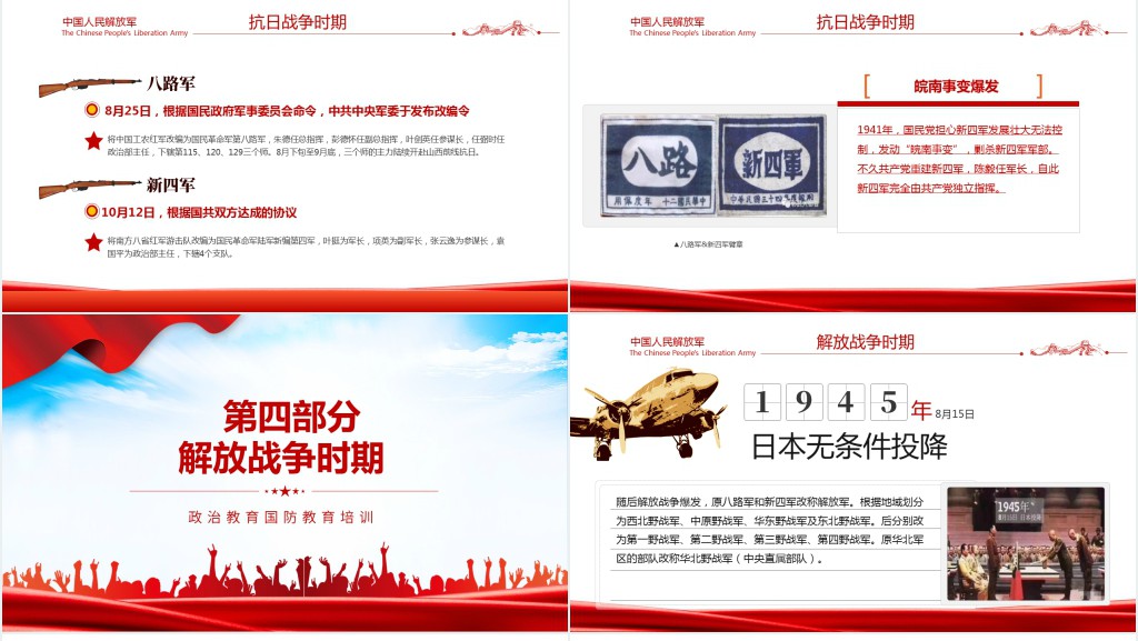 中国人民解放军发展简史PPT党课 中国人民解放军发展简史PPT党课