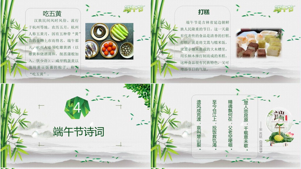 弘扬传统文化了解端午节PPT模板