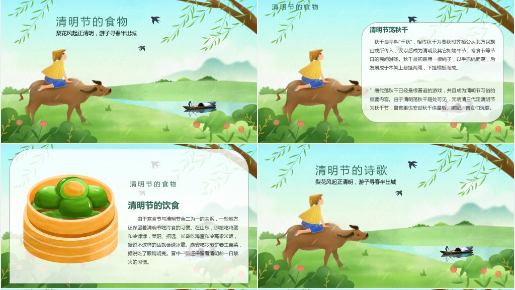 卡通风清明节的由来和介绍PPT课件 卡通风清明节的由来和介绍PPT课件