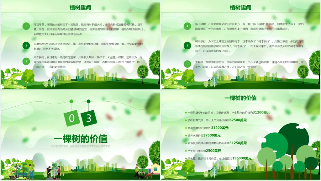 植树节造林关爱环境班会主题PPT课件