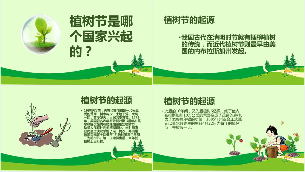 植树节校园活动班会PPT课件 植树节校园活动班会PPT课件
