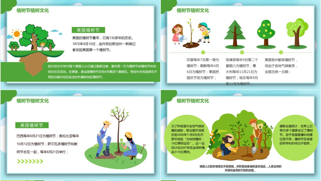 小学生植树节环保班会PPT课件