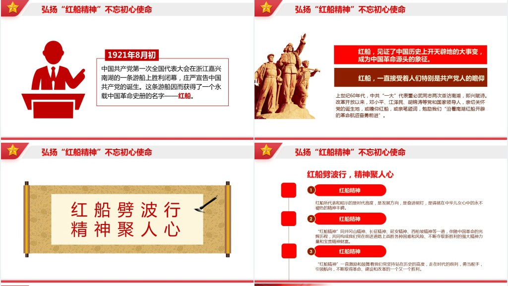 红船精神的时代意义PPT党课 红船精神的时代意义PPT党课