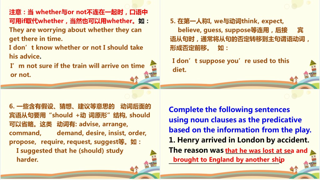 黄色简约人教课标高一英语必修3U3PPT模板