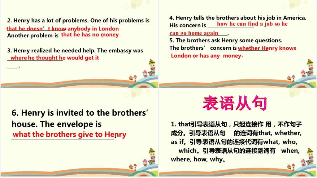 黄色简约人教课标高一英语必修3U3PPT模板