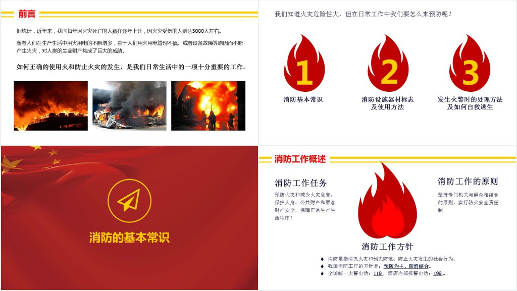 消防安全知识讲座培训PPT模板
