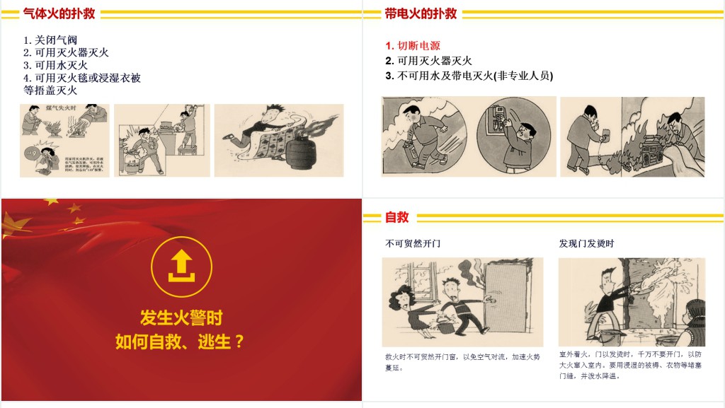 消防安全知识讲座培训PPT模板
