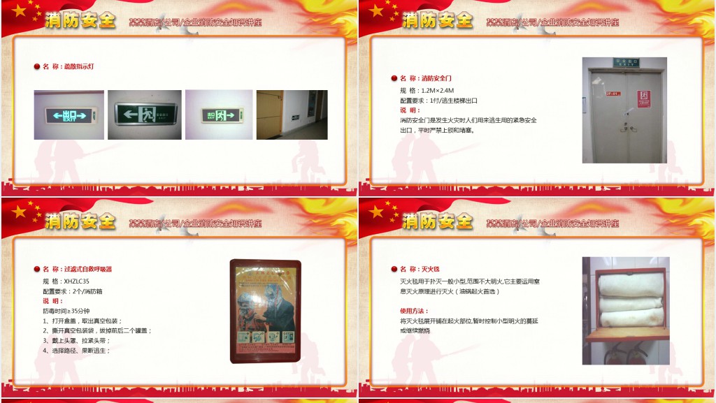 消防安全图片知识培训讲座PPT模板