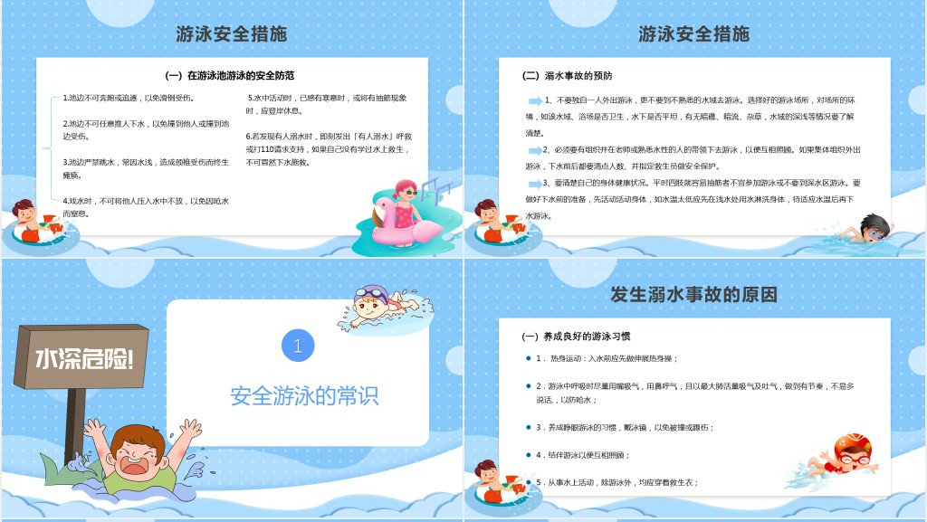 暑假游泳防溺水宣传PPT课件 暑假游泳防溺水宣传PPT课件
