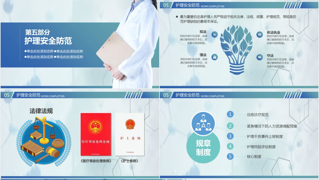 护理安全教育培训内容PPT模板 护理安全教育培训内容PPT模板