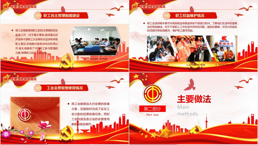 工会民主管理维权工作总结汇报PPT模板