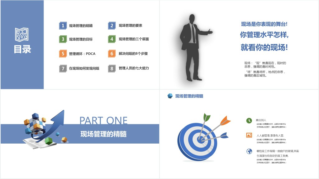 商务风企业公司现场管理培训课件PPT模板