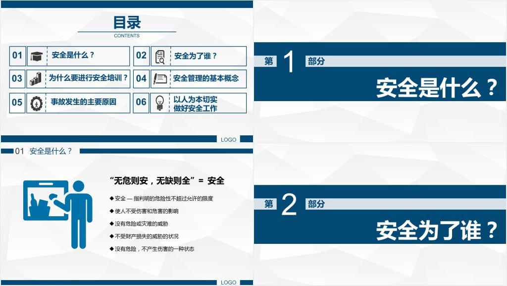 工厂车间企业安全生产管理培训PPT模板