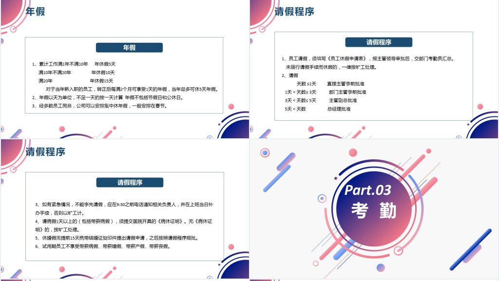 人事管理制度学习PPT简洁几何风人力资源人事部门新员工业务培训课件下载