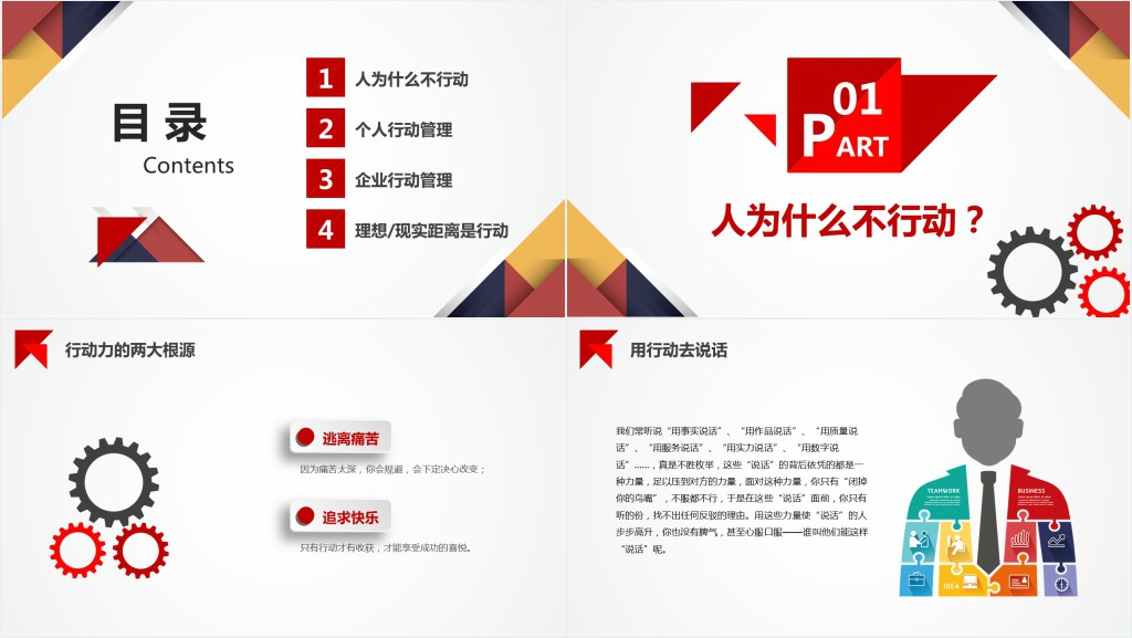 原创企业公司新员工入职培训行动管理PPT模板