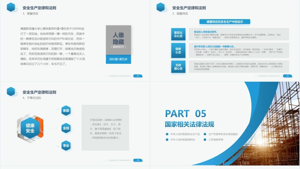 员工安全教育安全生产安全管理培训PPT模板