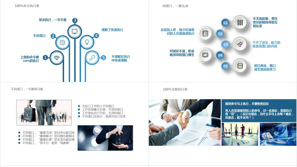 企业员工执行力培训案例PPT模板 企业员工执行力培训案例PPT模板