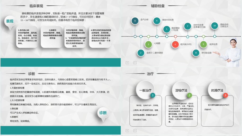 肺栓塞病人护理知识PPT模板 肺栓塞病人护理知识PPT模板