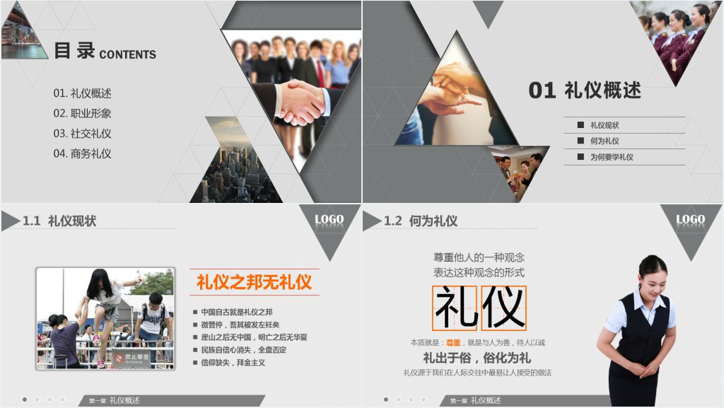 新人入职商务礼仪培训PPT模板 新人入职商务礼仪培训PPT模板