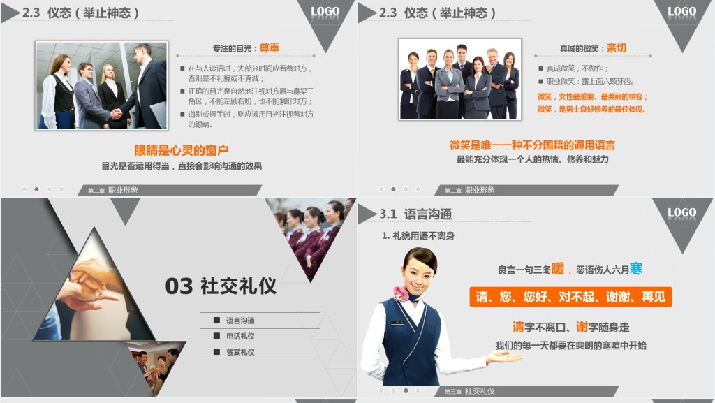 新人入职商务礼仪培训PPT模板 新人入职商务礼仪培训PPT模板