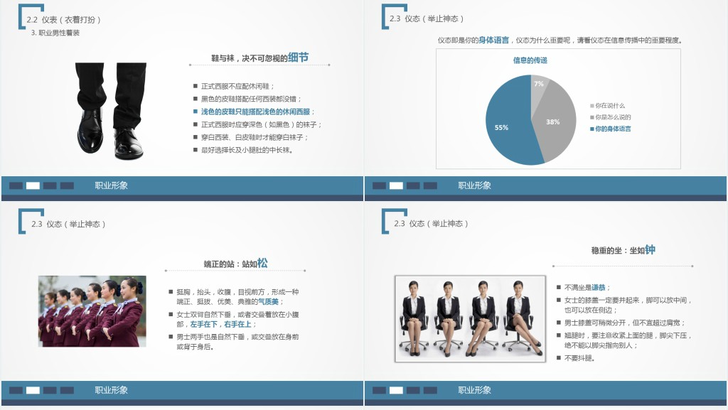 员工入职商务礼仪培训PPT模板 员工入职商务礼仪培训PPT模板