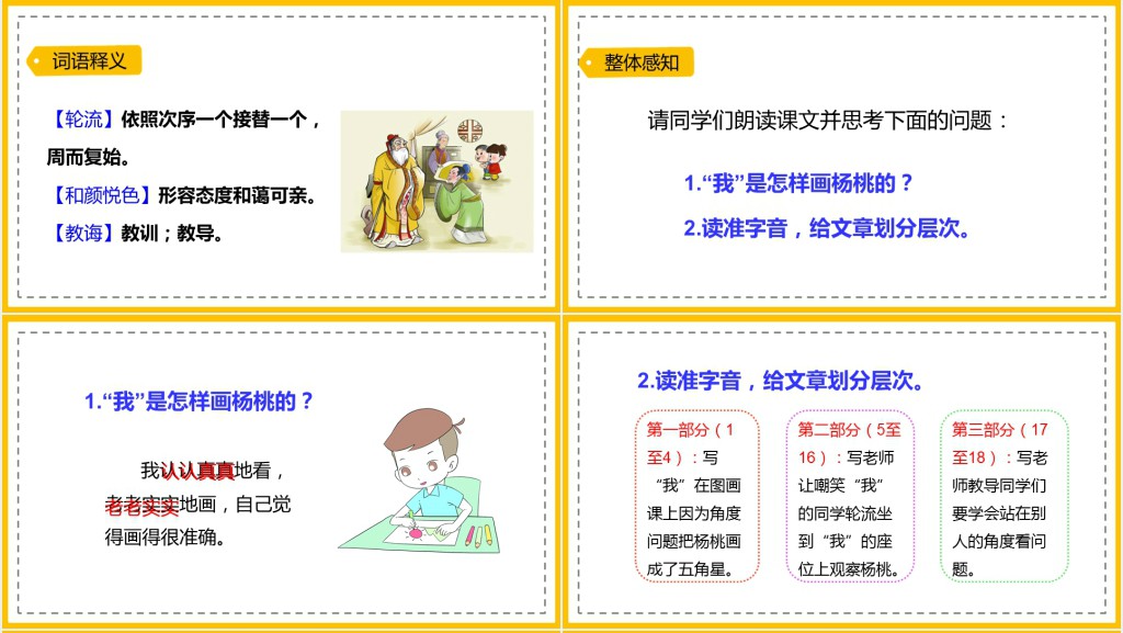 部编人教版小学二年级语文下册画杨桃PPT课件 部编人教版小学二年级语文下册画杨桃PPT课件