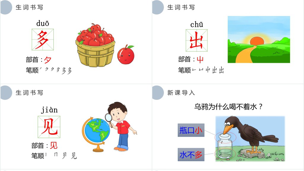 人教版小学一年级语文上册第五章课文:第十三课——乌鸦喝水PPT课件 人教版小学一年级语文上册第五章课文:第十三课——乌鸦喝水PPT课件