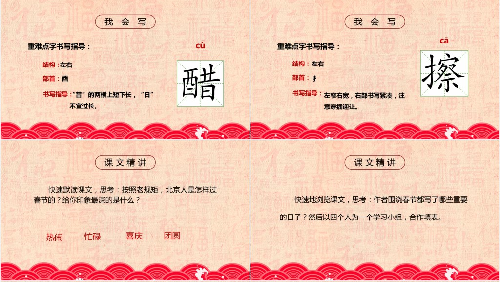 人教版小学六年级语文下册《北京的春节》PPT课件 人教版小学六年级语文下册《北京的春节》PPT课件