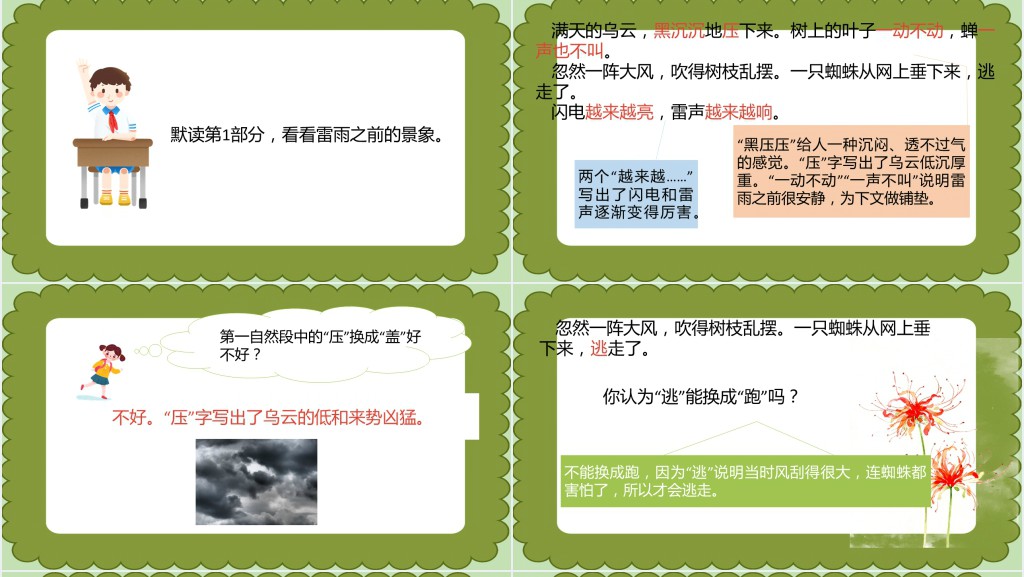 部编人教版小学二年级语文下册雷雨PPT课件 部编人教版小学二年级语文下册雷雨PPT课件
