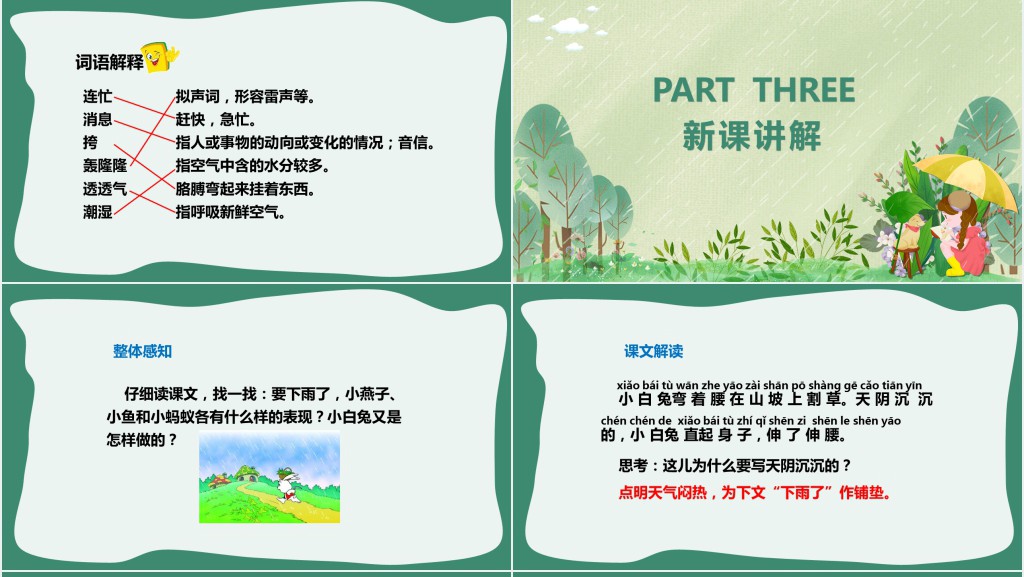 部编人教版小学一年级语文下册要下雨了PPT课件 部编人教版小学一年级语文下册要下雨了PPT课件