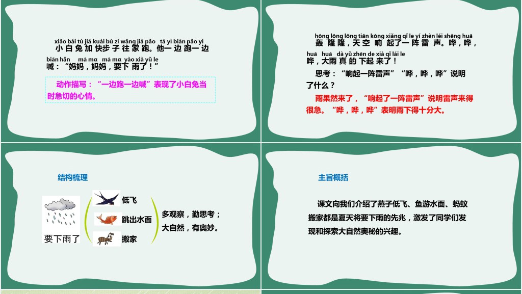 部编人教版小学一年级语文下册要下雨了PPT课件 部编人教版小学一年级语文下册要下雨了PPT课件