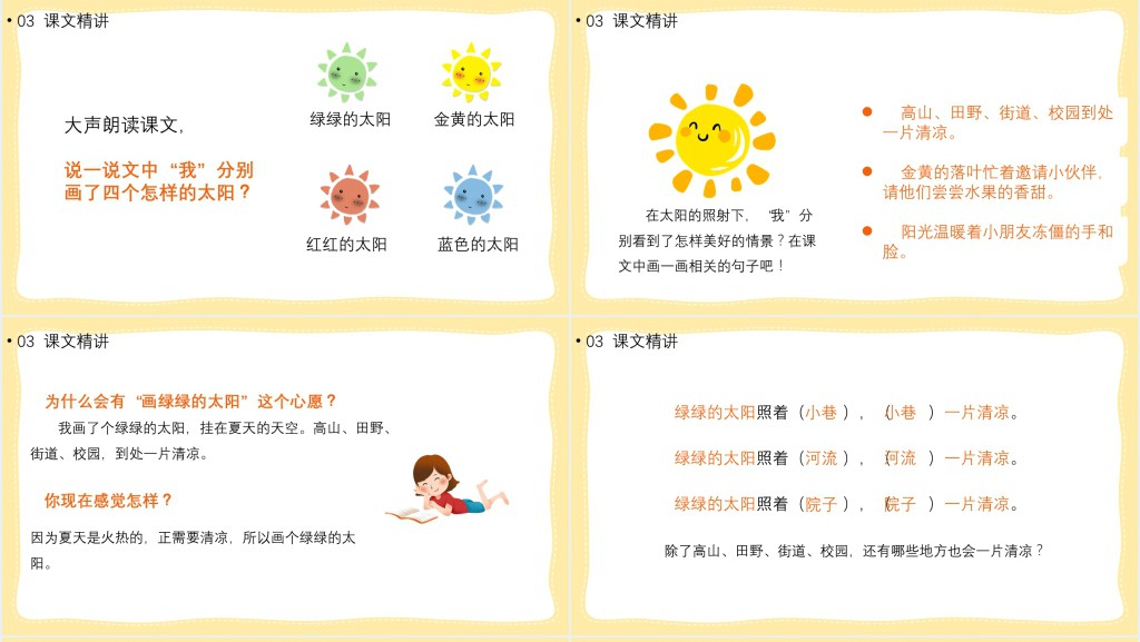 部编人教版一年级语文下册四个太阳PPT课件 部编人教版一年级语文下册四个太阳PPT课件