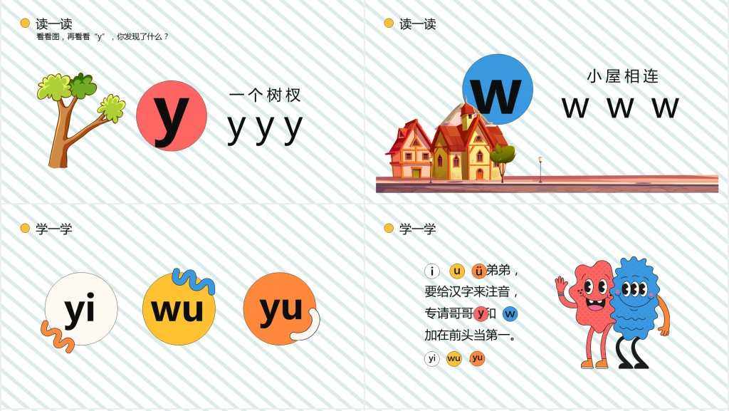 人教版小学一年级语文上册i u ü y wPPT课件 人教版小学一年级语文上册i u ü y wPPT课件