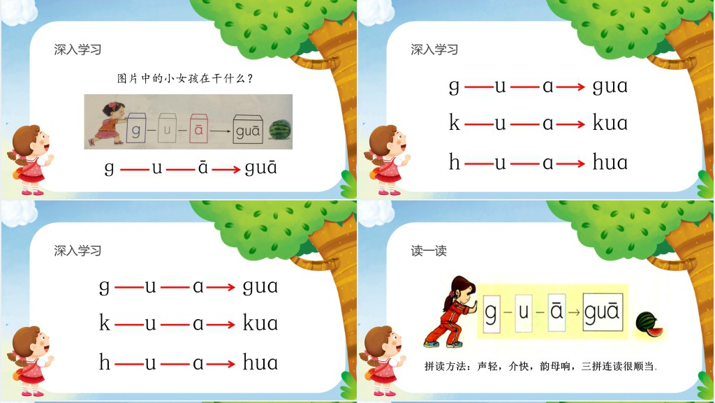 人教版小学一年级语文上册第二章汉语拼音(五):g、k、hPPT课件 人教版小学一年级语文上册第二章汉语拼音(五):g、k、hPPT课件