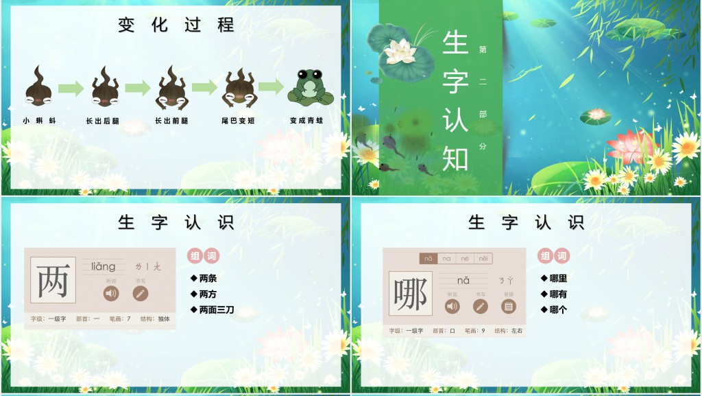 人教版小学二年级语文上册小蝌蚪找妈妈课文PPT课件 人教版小学二年级语文上册小蝌蚪找妈妈课文PPT课件