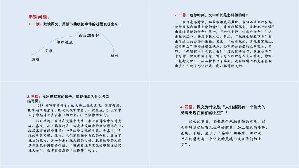 部编人教版小学四年级语文下册“诺曼底”号遇难记PPT课件 部编人教版小学四年级语文下册“诺曼底”号遇难记PPT课件