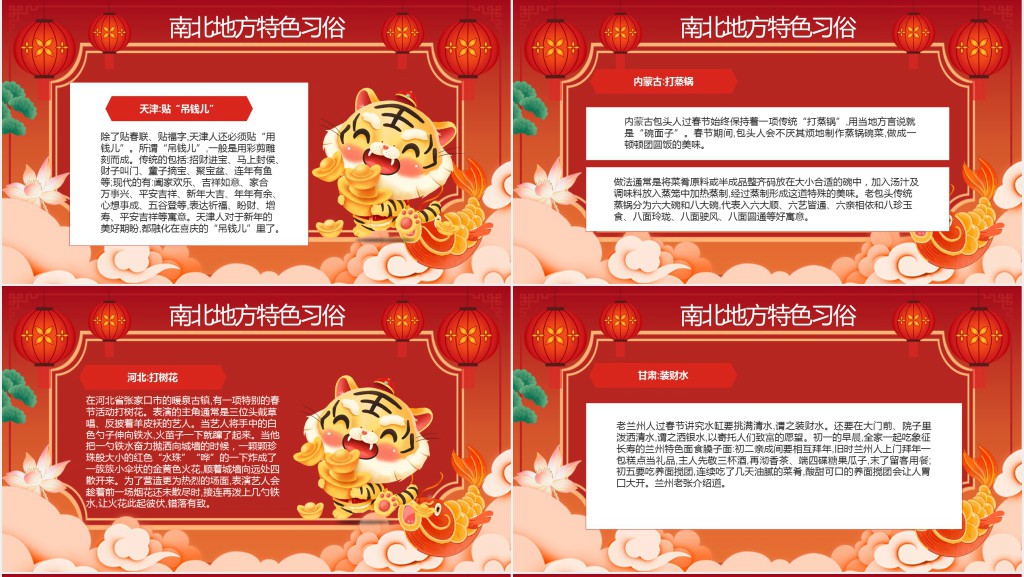 南方与北方春节文化习俗PPT模板 南方与北方春节文化习俗PPT模板