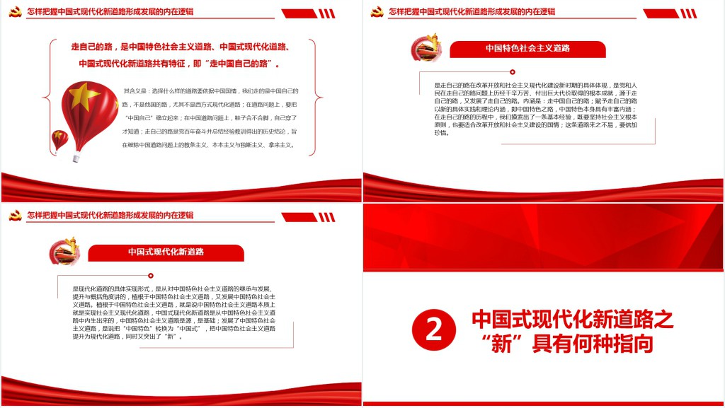 全面精准理解中国式现代化新道路PPT党课 全面精准理解中国式现代化新道路PPT党课