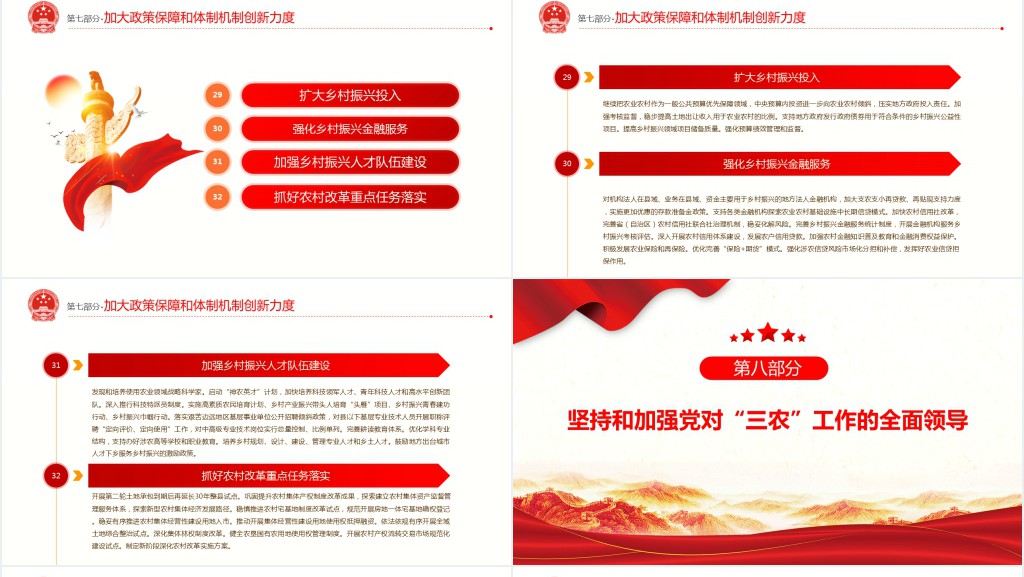 全面推进乡村振兴重点工作的意见PPT党课