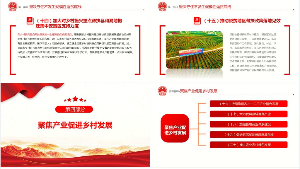 全面推进乡村振兴重点工作的意见PPT党课