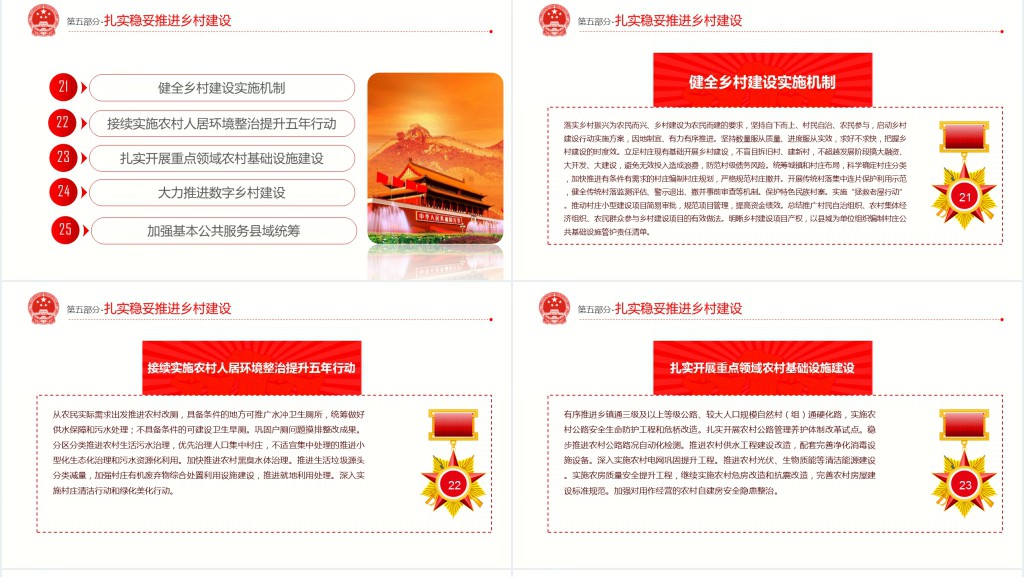 全面推进乡村振兴重点工作的意见PPT党课