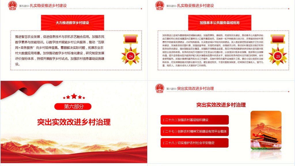 全面推进乡村振兴重点工作的意见PPT党课